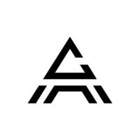 triangolo lettera un' h c creativo iniziale moderno unico forma monogramma linea arte logo vettore