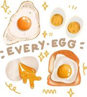 ogni uovo elemento cibo design vettore