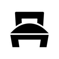 singolo letto silhouette icona. struttura ricettiva. Hotel. vettore