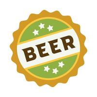 freddo birra icona o cartello. piatto birra illustrazione isolato su bianca sfondo. alcool bevanda pub o sbarra. vettore