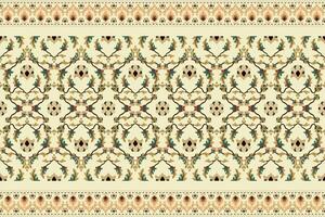 ikat tribale indiano senza soluzione di continuità modello. etnico azteco tessuto tappeto mandala ornamento nativo boho gallone tessile.geometrico africano americano orientale tradizionale illustrazioni. ricamo stile. vettore