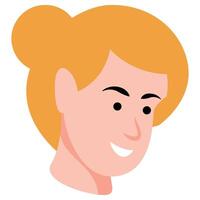 avatar viso per femmina espressione vettore