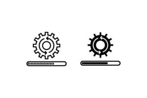 Caricamento in corso processi. aggiornare sistema icona. concetto di aggiornare applicazione progresso icona per grafico e ragnatela design vettore