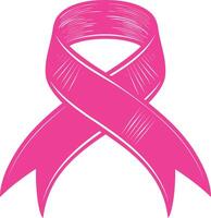 rosa nastro un internazionale simbolo di Seno cancro consapevolezza vettore