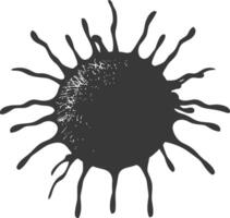 silhouette virus nero colore solo pieno corpo vettore