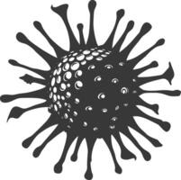 silhouette virus nero colore solo pieno corpo vettore