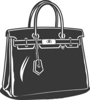silhouette donne borsetta nero colore solo pieno vettore