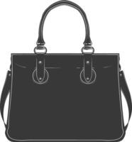 silhouette donne borsetta nero colore solo pieno vettore
