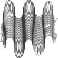 agitando suono vibrazione e pulsante Linee nero colore solo vettore