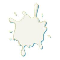 liquido latte spruzzo cartone animato illustrazione vettore