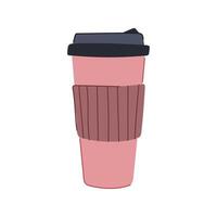 eco riutilizzabile caffè tazza cartone animato illustrazione vettore
