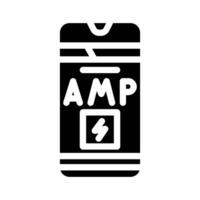 amp accelerato mobile pagine SEO glifo icona illustrazione vettore