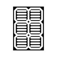 modulo solare pannello glifo icona illustrazione vettore