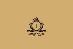 lusso lettera io logo design vettore