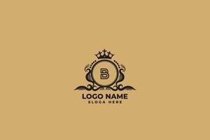 lusso lettera B logo design vettore