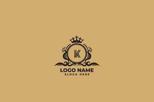 lusso lettera K logo design vettore