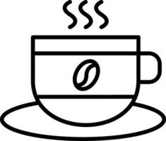 icona della linea della tazza di caffè vettore