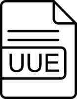 uu file formato linea icona vettore