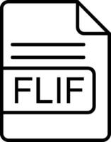 flif file formato linea icona vettore
