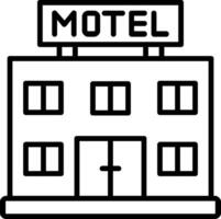 motel linea icona vettore