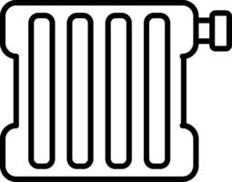icona della linea del radiatore vettore