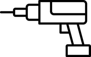 icona della linea della perforatrice vettore
