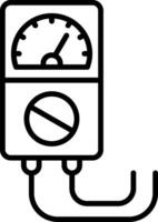 icona della linea dell'indicatore di tensione vettore