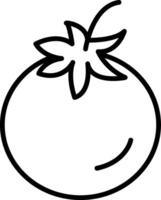 icona della linea di pomodoro vettore