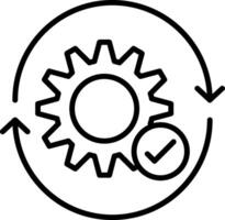 ciclo vitale linea icona vettore