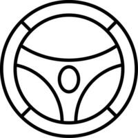 icona della linea del volante vettore