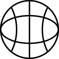 icona della linea del globo vettore