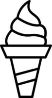icona linea gelato vettore