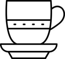 icona della linea della tazza da tè vettore