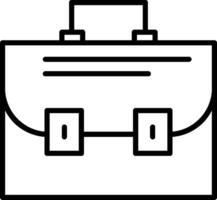 icona della linea della valigetta vettore