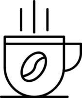 icona della linea della tazza di caffè vettore