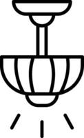 icona della linea della lampada vettore