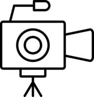 icona della linea della fotocamera vettore