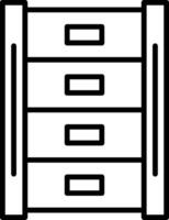 icona della linea del contenitore per il trucco vettore