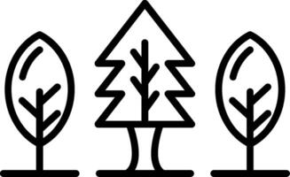 icona della linea della foresta vettore