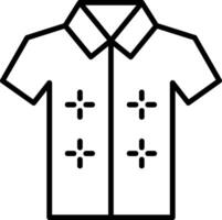 icona della linea di camicia hawaiana vettore