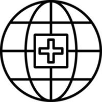 globale medico servizio lineicon vettore