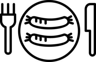 icona della linea di salsicce vettore