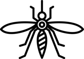 icona della linea di zanzara vettore