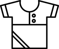 icona della linea della camicia vettore