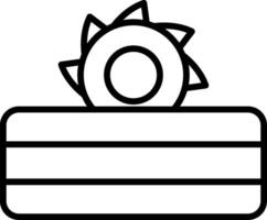 icona della linea di sega da tavolo vettore
