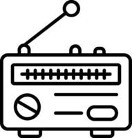 icona della linea radio vettore