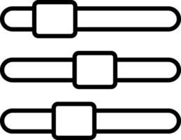 icona della linea di controllo del volume vettore