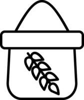 icona della linea di farina vettore