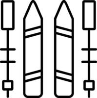 icona della linea di sci vettore