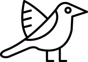 ornitologia linea icona vettore